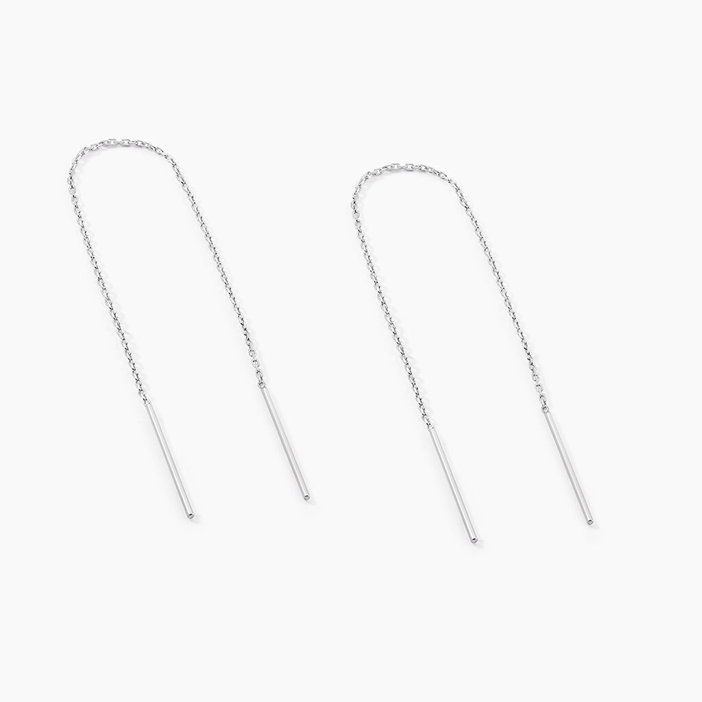 Boucles D'oreilles Pendantes Java Argent Blanc - Boucles d'oreilles fantaisie Femme | Histoire d&rsquo;Or