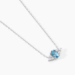 Collier Diapre Or Blanc Topaze Oxyde De Zirconium - Colliers Femme | Histoire d&rsquo;Or