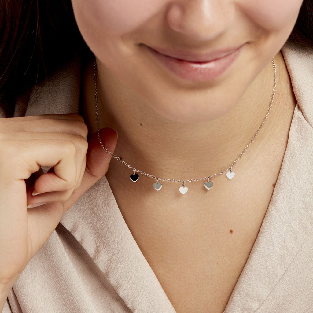 Collier Maryline Argent Blanc - Colliers fantaisie Femme | Histoire d’Or