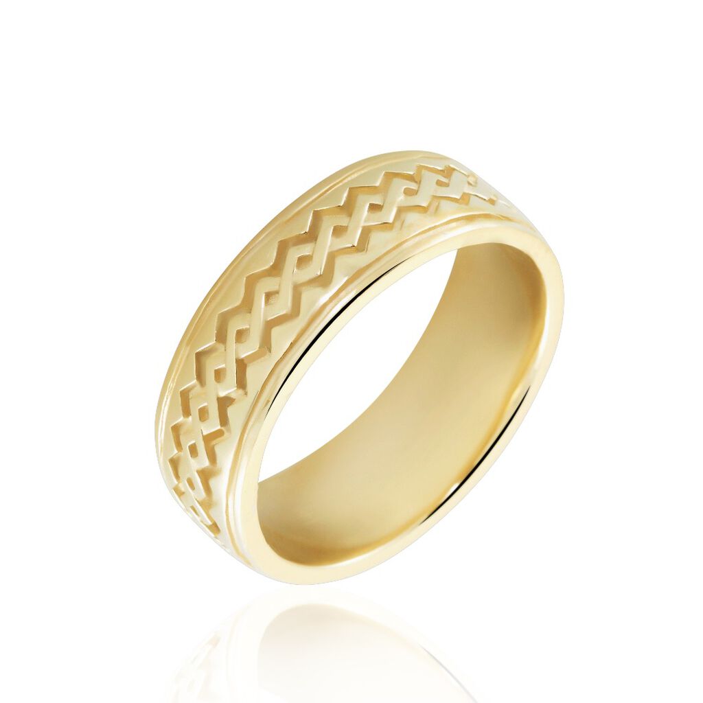 Bague Plaqué Or Jaune Hugh - Bagues Homme | Histoire d’Or