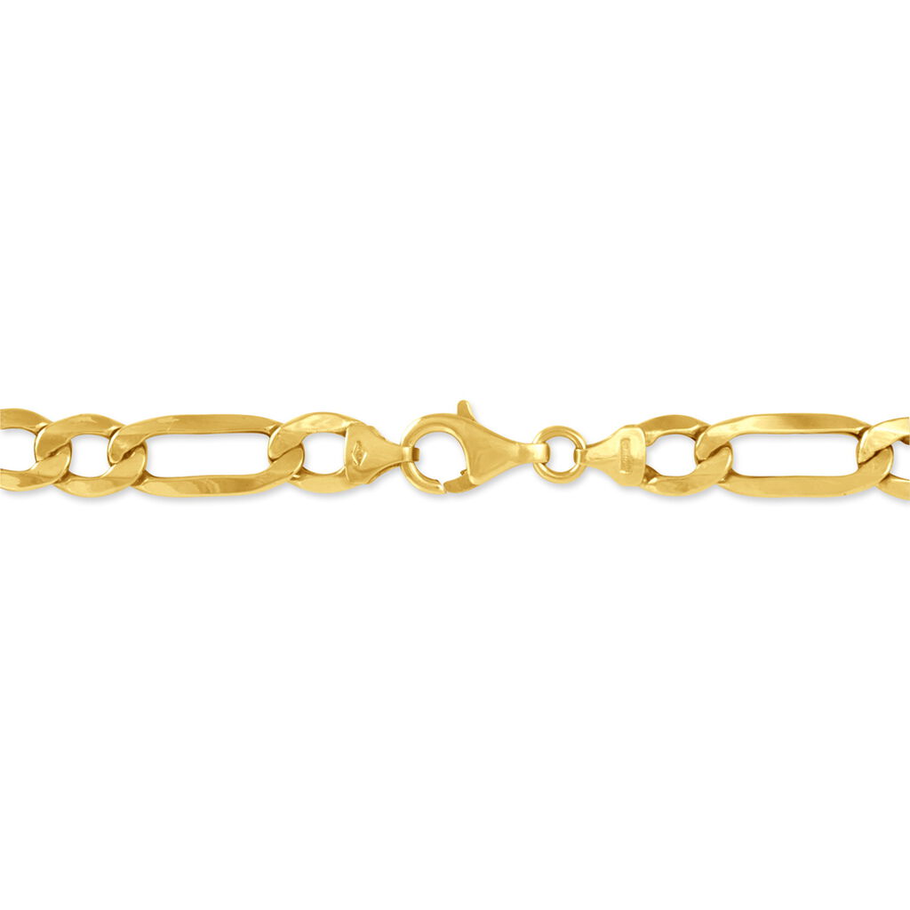 Bracelet Or Jaune Maille Altern&eacute;e - Bracelets cha&icirc;ne Homme | Histoire d&rsquo;Or