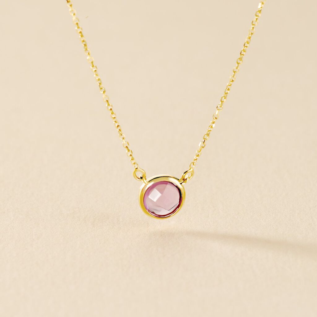 Collier Arenale Or Jaune Amethyste - Colliers Femme | Histoire d&rsquo;Or