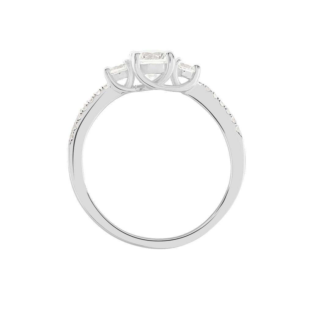 Bague Mallory Argent Blanc Oxyde De Zirconium - Bagues avec pierre Femme | Histoire d&rsquo;Or