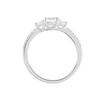 Bague Mallory Argent Blanc Oxyde De Zirconium - Bagues avec pierre Femme | Histoire d&rsquo;Or