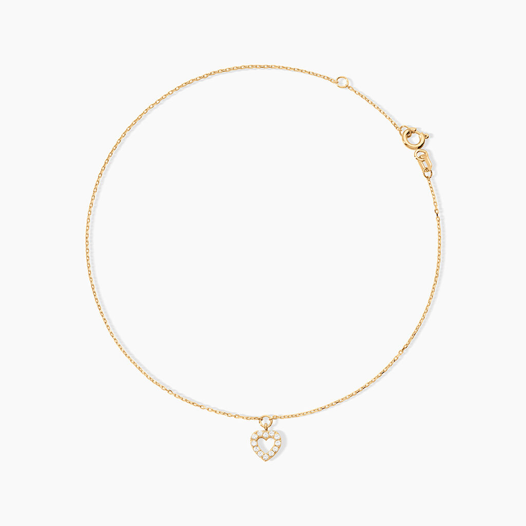 Cha&icirc;ne De Cheville Samanta Or Jaune Oxyde De Zirconium - Cha&icirc;nes de cheville Femme | Histoire d&rsquo;Or