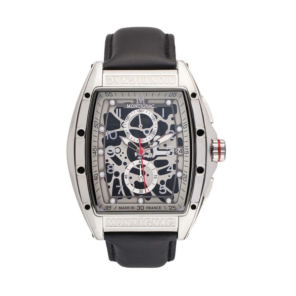 Montre Montignac Tonneau Noir - Montres Homme | Histoire d’Or