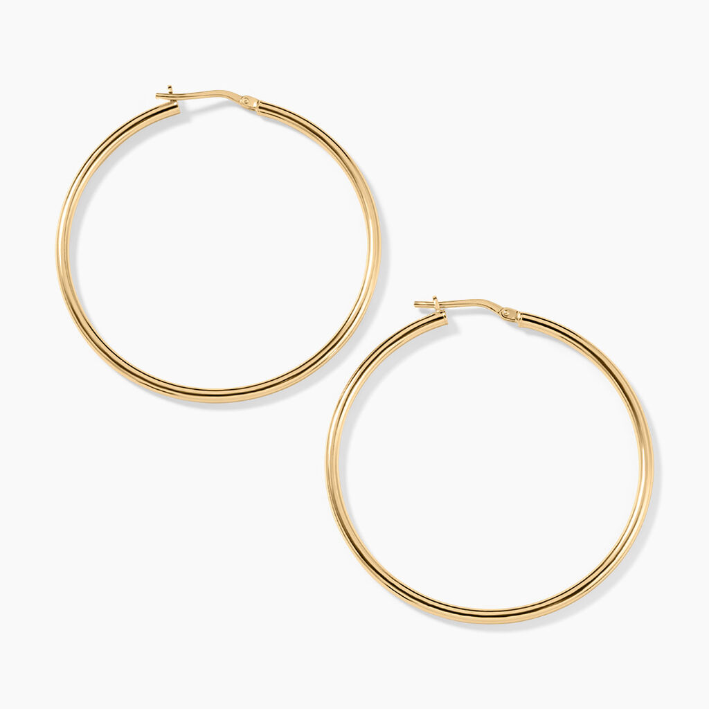Cr&eacute;oles Verania Argent Dor&eacute; A L'Or 750/1000 - Boucles d'oreilles cr&eacute;oles Femme | Histoire d&rsquo;Or