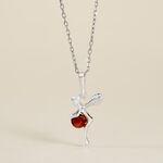 Pendentif Argent Blanc Abellia Ambre - Pendentifs Femme | Histoire d&rsquo;Or