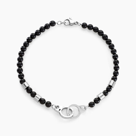 Bracelet Kuro Acier Blanc Agate - Bracelets Homme | Histoire d’Or