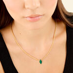 Collier Jerry Or Jaune Malachite - Colliers pierre Femme | Histoire d&rsquo;Or