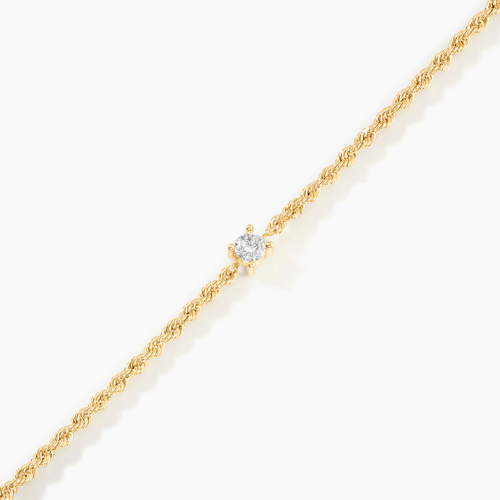 Bracelet Jerry Or Jaune Oxyde De Zirconium - Bracelets Femme | Histoire d&rsquo;Or