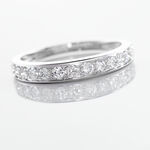 Demi-alliance Or Blanc  Valentine Diamant Synthetique - Bijoux Femme | Histoire d&rsquo;Or