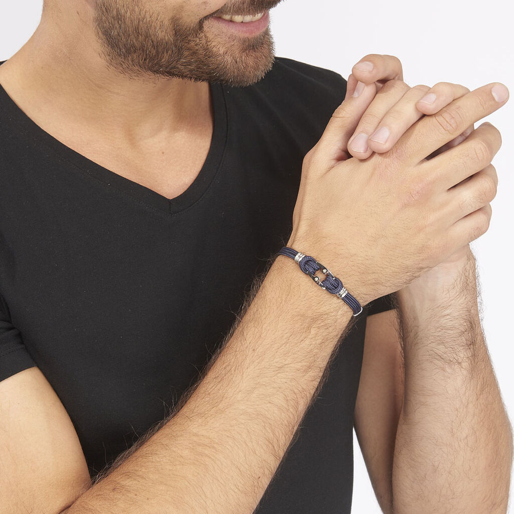 Bracelet Mariska Acier Bicolore - Bracelets cordon Homme | Histoire d’Or