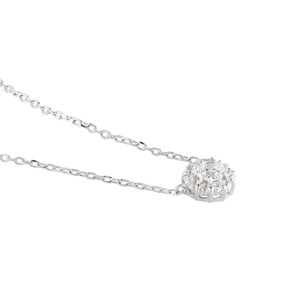 Collier Swanny Argent Blanc Oxyde De Zirconium - Colliers fantaisie Femme | Histoire d’Or