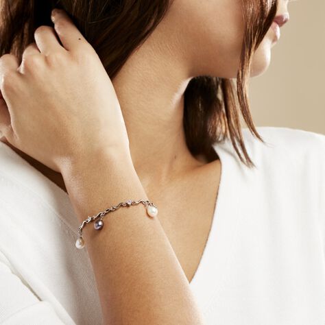Bracelet Salomee Argent Blanc Perle De Culture - Bracelets fantaisie Femme | Histoire d’Or