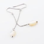 Boucles D'oreilles Pendantes Sirene Argent Blanc Nacre - Boucles d'oreilles fantaisie Femme | Histoire d&rsquo;Or