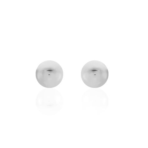 Boucles D'oreilles Puces Virgie Argent Blanc - Boucles d'oreilles fantaisie Femme | Histoire d’Or