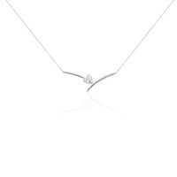 Collier Valeriana Or Blanc Oxyde De Zirconium