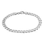 Bracelet Casper Maille Gourmette Argent Blanc - Bracelets cha&icirc;ne Homme | Histoire d&rsquo;Or