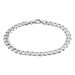 Bracelet Casper Maille Gourmette Argent Blanc - Bracelets chaîne Homme | Histoire d’Or