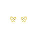 Boucles D'oreilles Puces Eleanor Fleur Or Jaune Oxyde De Zirconium - Clous d'oreilles Famille | Histoire d’Or