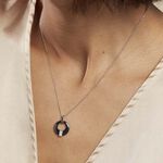 Collier Suzanne Argent Blanc C&eacute;ramique Et Oxyde De Zirconium - Colliers fantaisie Femme | Histoire d&rsquo;Or