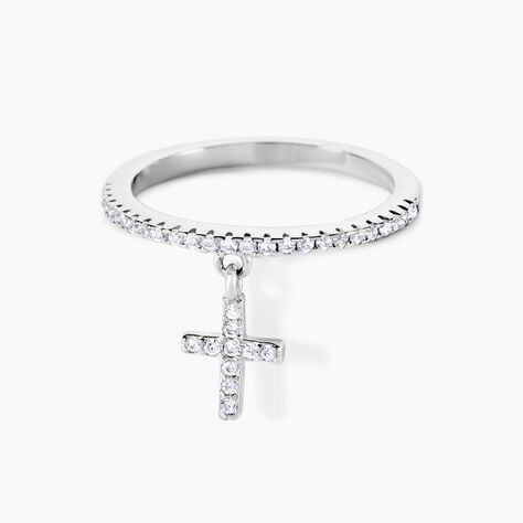 Bague Gorane Argent Blanc Oxyde De Zirconium - Bagues avec pierre Femme | Histoire d’Or