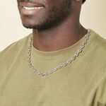Collier Carrus Maille Grain De Cafe Argent Blanc - Chaines Homme | Histoire d&rsquo;Or