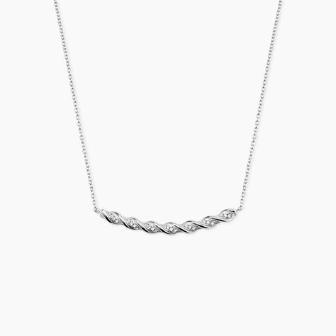 Collier Argent Blanc Remigius Oxydes De Zirconium - Colliers fantaisie Femme | Histoire d&rsquo;Or