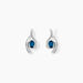 Boucles D'oreilles Sagesse Or Blanc Topaze Oxyde