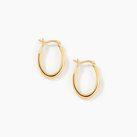 Cr&eacute;oles Beaumont Argent Dor&eacute; A L'Or 750/1000 - Boucles d'oreilles cr&eacute;oles Femme | Histoire d&rsquo;Or