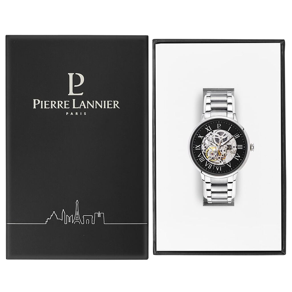 Montre Pierre Lannier Collection Automatique 42 Noir - Montres Homme | Histoire d&rsquo;Or