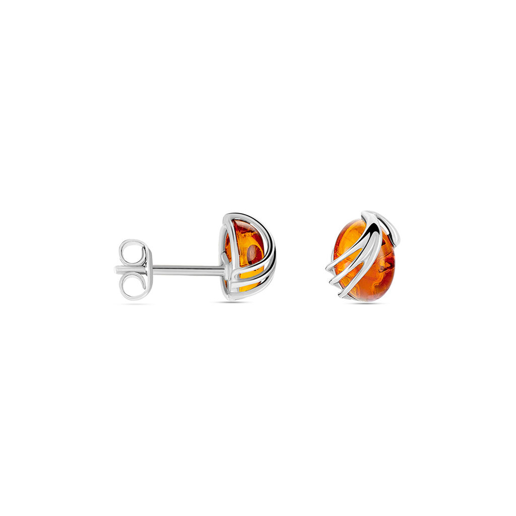 Boucles D'oreilles Argent Blanc Aleina Ambres - Boucles d'oreilles fantaisie Femme | Histoire d’Or
