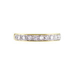 Demi-alliance Or Jaune Valentine Diamants Synthetique - Bijoux avec pierres Femme | Histoire d&rsquo;Or