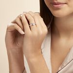 Bague Solitaire Tahyss Or Blanc Topaze Et Oxyde De Zirconium - Bagues solitaires Femme | Histoire d&rsquo;Or