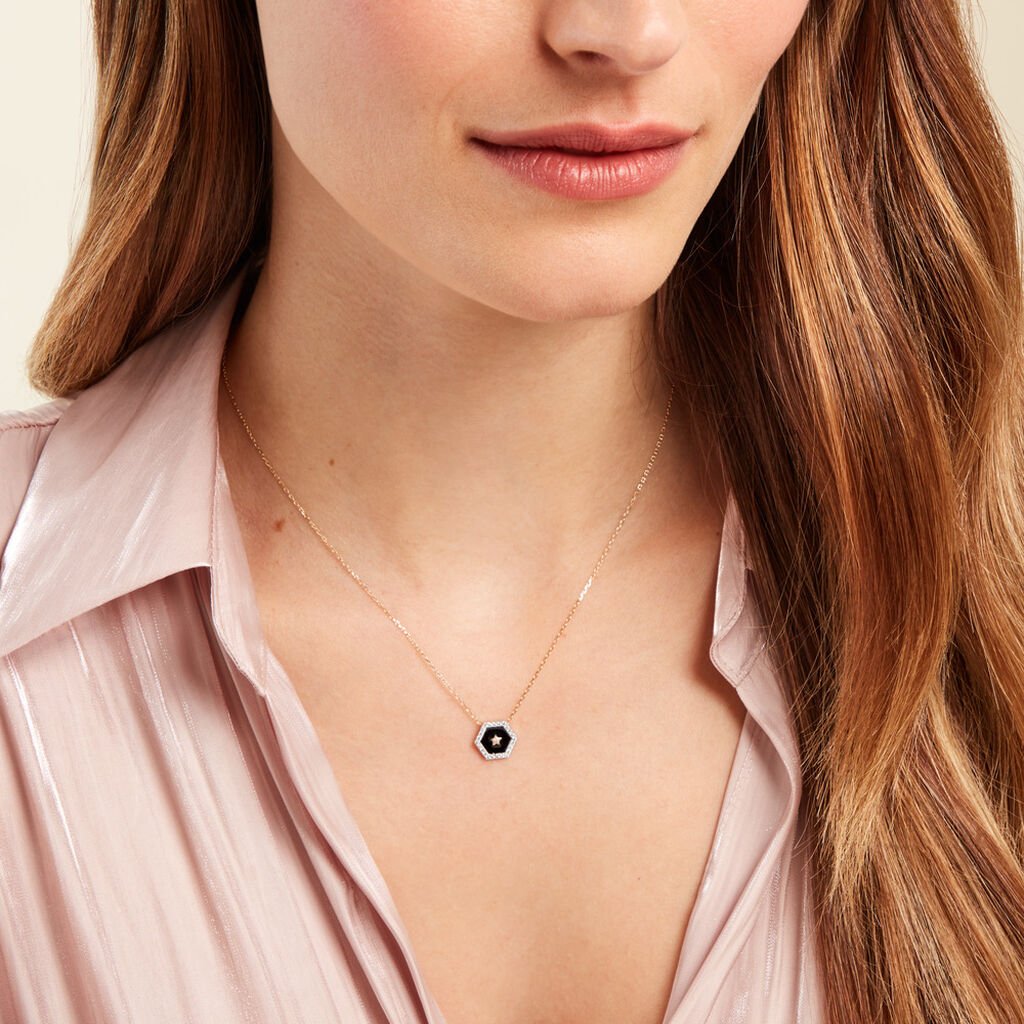 Collier Servius Or Jaune Oxyde De Zirconium - Colliers Femme | Histoire d’Or