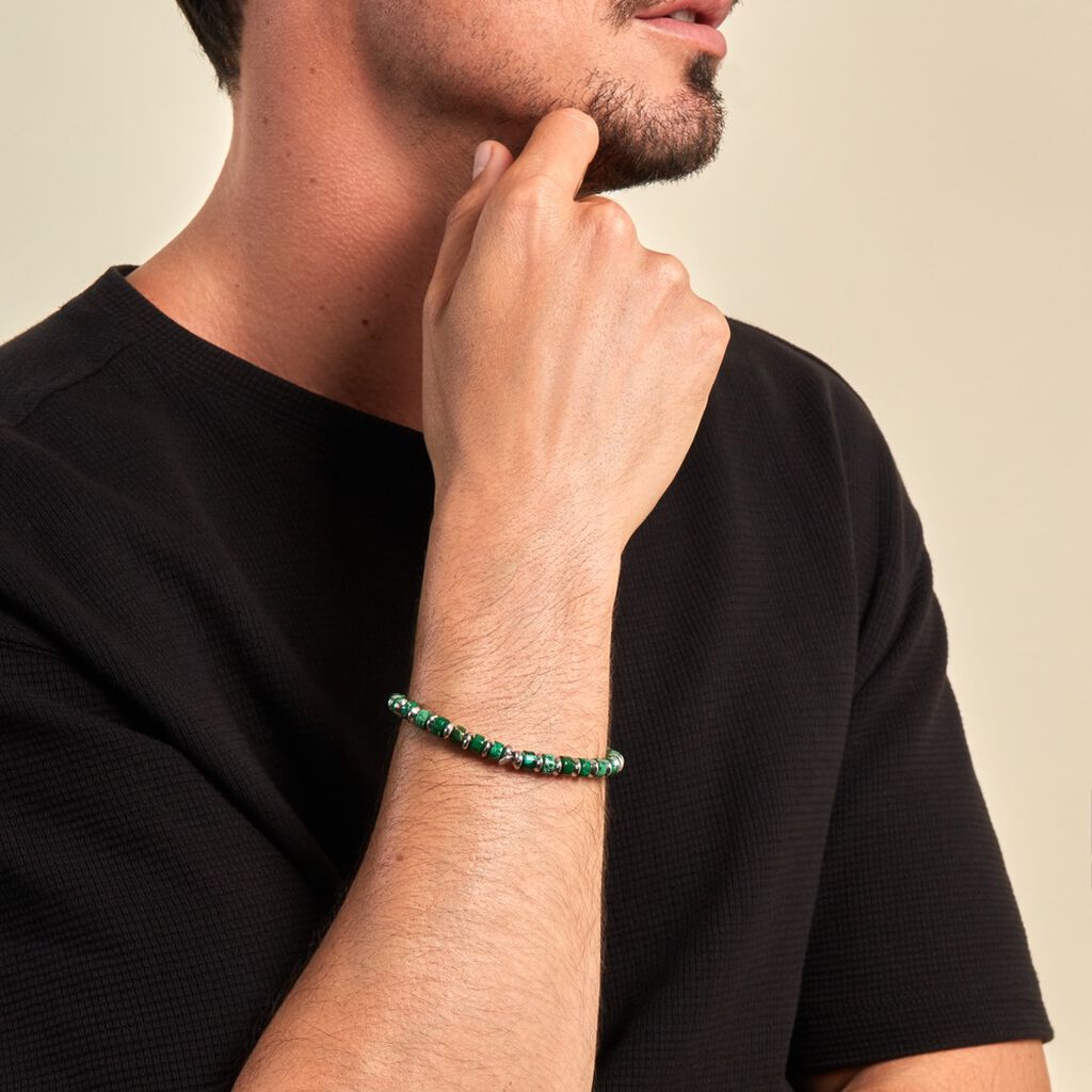 Bracelet Jourdan Acier Blanc - Bracelets Homme | Histoire d’Or