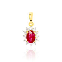Pendentif Vladimir Or Jaune Rubis Et Diamant