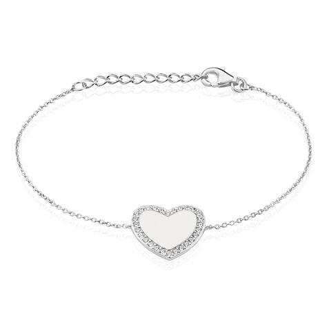Bracelet Corazon Argent Blanc Oxyde De Zirconium - Bracelets Femme | Histoire d’Or