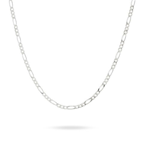 Cha&icirc;ne Lyndsayae Maille Altern&eacute;e 1/3 Argent Blanc - Chaines Homme | Histoire d&rsquo;Or