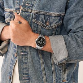 Montre Fossil Blue Noir - Montres Homme | Histoire d’Or