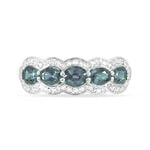 Bague Margaux Or Blanc Aigue Marine Et Diamant - Bagues avec pierre Femme | Histoire d&rsquo;Or