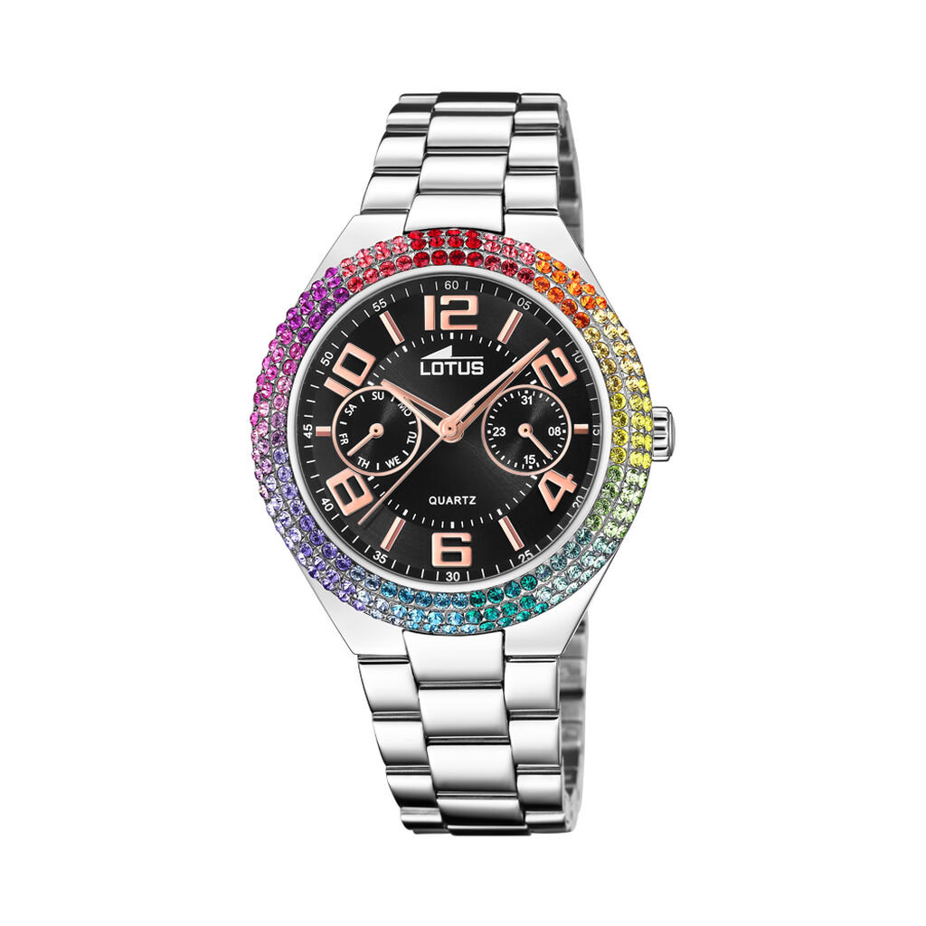 Montre Lotus Bliss Noir - Montres Femme | Histoire d’Or