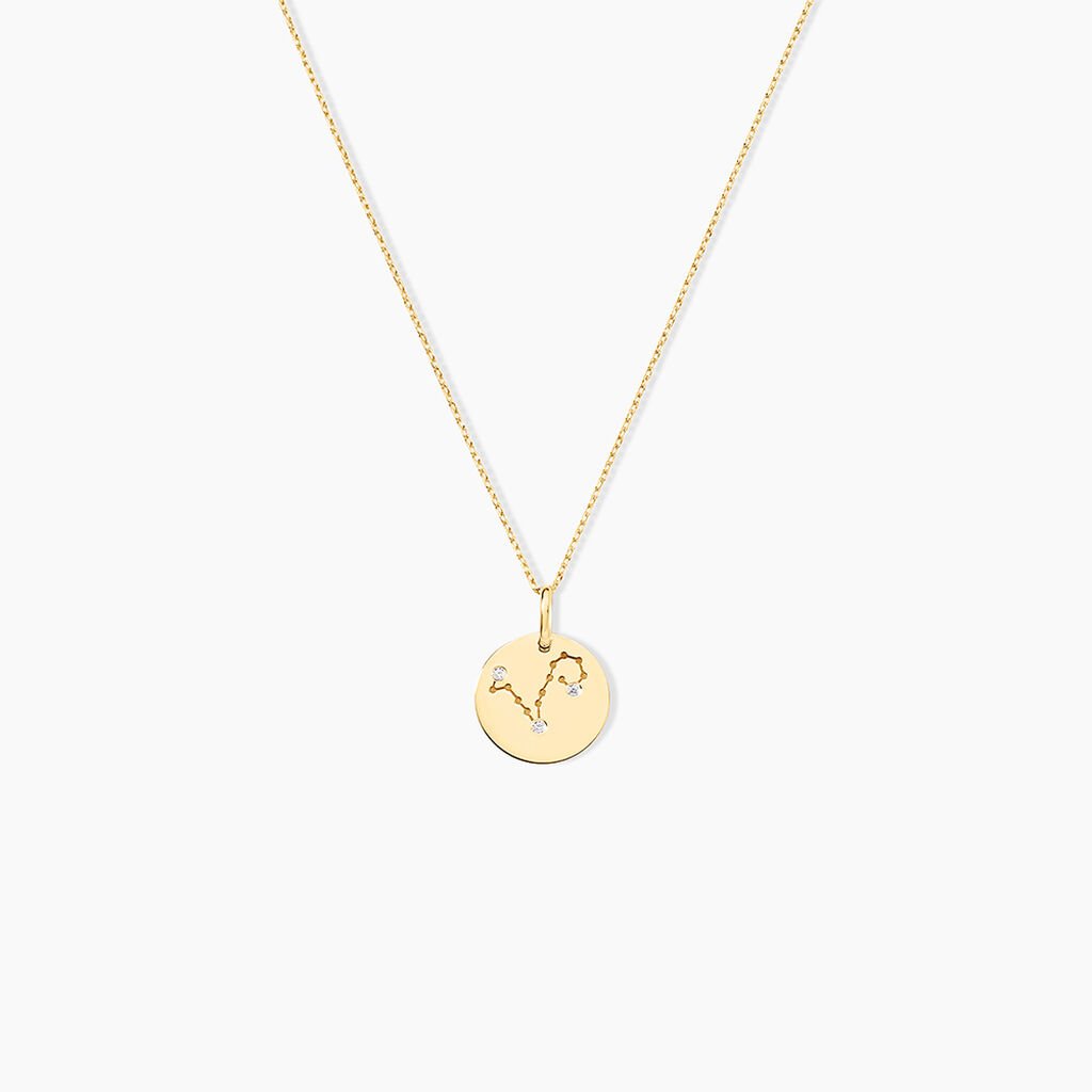 Pendentif Or Jaune Astraea Oxyde De Zirconium - Pendentifs Zodiaque Femme | Histoire d&rsquo;Or