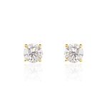 Boucles D'oreilles Puces Or Jaune Victoria Diamants - Clous d'oreilles Femme | Histoire d&rsquo;Or
