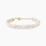 Bracelet Thanyah Argent Dor&eacute; A L'Or 750/1000 Perle De Culture - Bracelets Femme | Histoire d&rsquo;Or