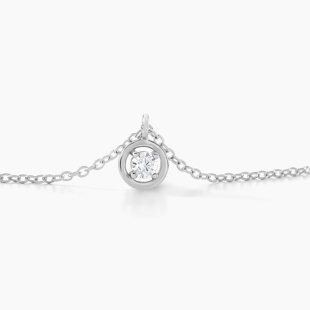 Collier Argent Laureto Oxydes De Zirconium - Colliers fantaisie Femme | Histoire d&rsquo;Or