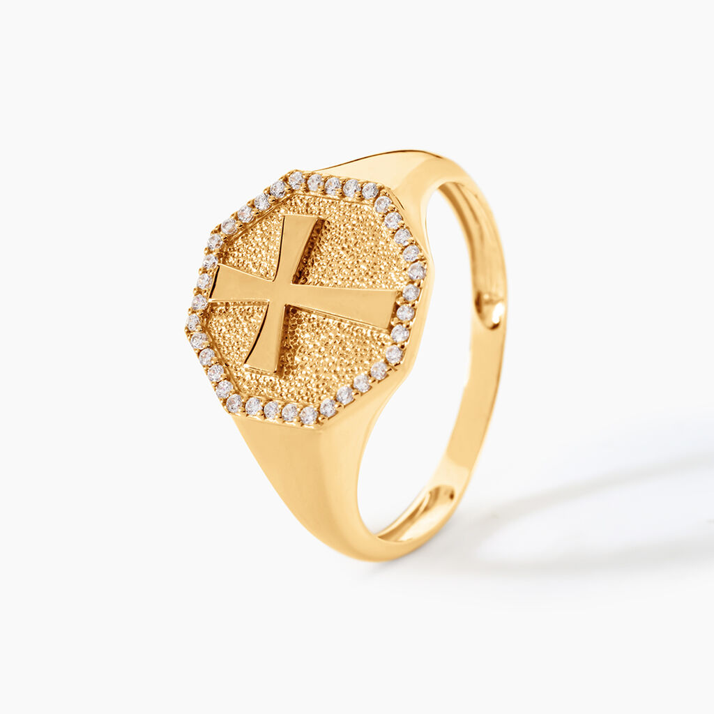 Chevali&egrave;re Erich Or Jaune Oxyde De Zirconium - Bagues de fian&ccedil;ailles Homme | Histoire d&rsquo;Or