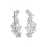 Bijoux D'oreilles Midnight Flower Argent Blanc Oxyde De Zirconium - Ear cuffs Femme | Histoire d&rsquo;Or