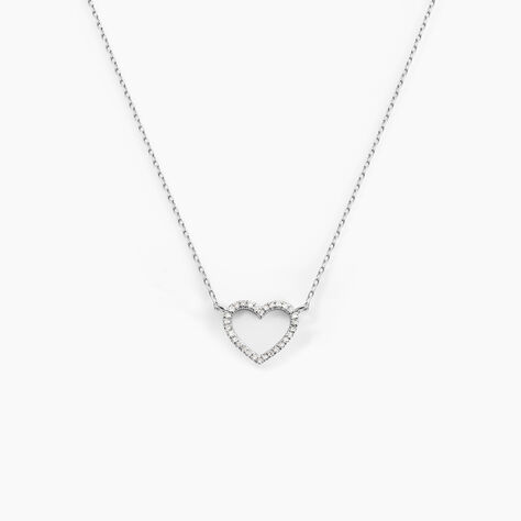 Collier Sloanne Or Blanc Diamant - Colliers Femme | Histoire d&rsquo;Or